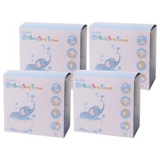 바쓰힐 키즈 바디솝 샤워티슈 밀크향 30p, 4세트