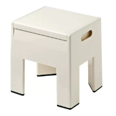 KUIBAO 快豹生活 Pill中古風現代換鞋凳多功能凳, 白色, 1個