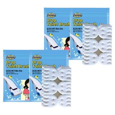 요고다 변기 청소 클리너 일회용 리필 브러쉬 12p, 4개, 혼합색상