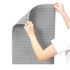 PASUS 防滑吸附方塊地墊 38 x 68 cm, 灰色, 1個
