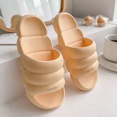 Market Plan 棉花糖柔軟室內拖鞋, 1個, 黃色