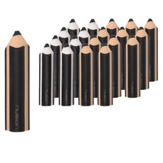 NUSIGN 好擦的鉛筆形狀橡皮擦 5入組, 4套, 白色, 米色