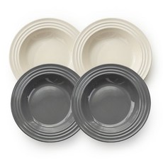 프렐류드 크리미 파스타볼, 아이보리 + 차콜, 4개