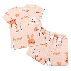 메이키즈 여아용 레빗츄츄 5부 쟈가드 실내복 상하의 세트