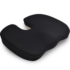 Sam-S 7DO 車用 辦公室用 記憶棉坐墊, 1個, 黑色