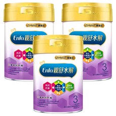 Mead Johnson 美強生 親舒部分水解3號蛋白幼兒成長配方奶粉 1~3歲, 800g, 3罐