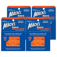 MACK'S Snore Mufflers矽膠耳塞, 4組, 6副