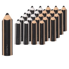 NUSIGN 好擦的鉛筆形狀橡皮擦 5入組, 5套, 白色, 米色