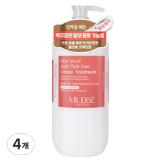 Millobe 啤酒酵母強健髮根護髮乳 水果花香, 4瓶, 500ml