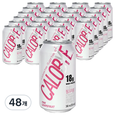 칼로바이 무설탕 프로틴 스파클링 핑크자몽맛, 340ml, 48개