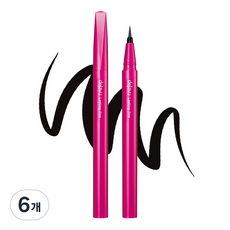 데자뷰 붓 펜 리퀴드 아이라이너 0.55ml, 딥블랙, 6개
