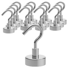 LivingHomeDetail 超強力掛鉤磁鐵 14mm, 銀色, 14個