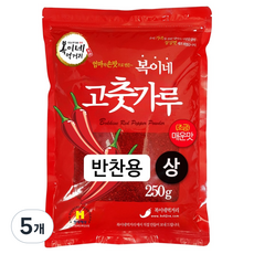 복이네먹거리 고춧가루 조금매운맛 반찬용 상, 250g, 5개
