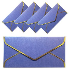 高級信紙零用錢信封, 淺藍色, 5個