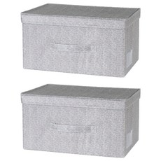 comet 抽拉式不織布收納箱 23L, 灰色, 2入