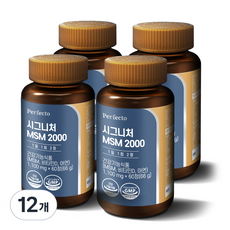 퍼펙토 시그니처 MSM 2000 영양제, 60정, 12개