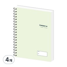 페이퍼릿 캠퍼스 하드커버 노트 100g, 그린, 4개