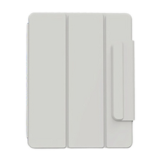 Sinjimoru 磁吸式對開筆槽平板電腦保護殼, 1個, 暖灰色