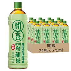 開喜 凍頂烏龍茶 無糖, 575ml, 24瓶