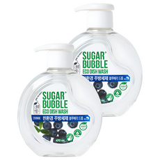 슈가버블 친환경 주방세제 블루베리 드롭, 470ml, 2개
