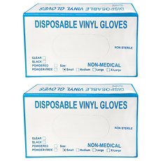 小麥購物 一次性PVC手套 S 白色, 100個, 2盒