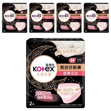 Kotex 靠得住 晚安好眠褲, M(腰圍22~34吋), 2片, 5包
