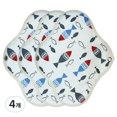 Wizlly 防水棉布衛生棉 迷彩紅色, 大型, 3片, 4組