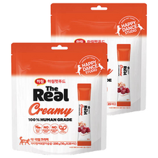 하림펫푸드 고양이 더리얼 크리미 짜먹는 간식, 혼합맛(가다랑어/닭가슴살), 250g, 2개