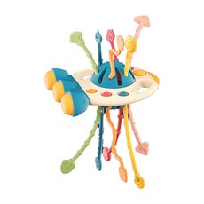 Sobebear 嬰兒玩具 趣味火箭拉拉樂, 益智早教玩具, 藍色, 1盒