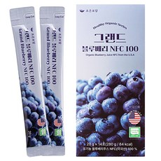 조은보담 그랜드 유기농 블루베리 NFC 100 14포, 1개, 280g