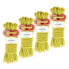 씨티컴퍼니 텐트 로프 스트링 4개입 세트, 옐로우