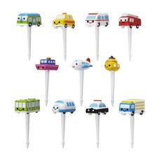TORUNE mama's Assist 便當野餐 裝飾叉 交通工具11件組, 11件, 1組