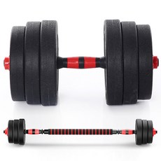 블루선 조립식 바벨 세트, 20kg, 1세트, 블랙