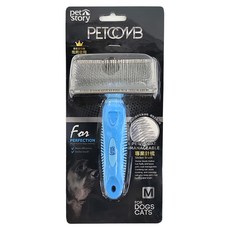 pet story 寵物物語 專業針梳 犬貓適用 M(150 x 89 x 35mm) 80g, 藍色, 1個