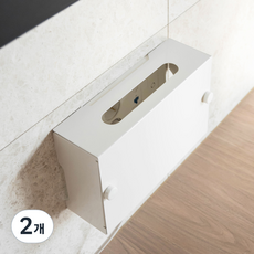 Lifegd100 免打孔隱藏式電源轉接器收納盒, 白色, 2個