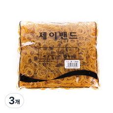 하나제이 10000 고무 제이밴드 30 x 1.3 mm, 노란색, 3개