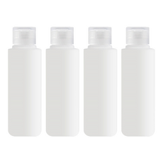 Alleophom 美妝按壓分裝空瓶 100ml, 透明, 4個