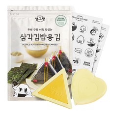 생그랑 삼각김밥용 김 80p + 삼각틀 + 하트락 케이스 + 스티커 4p 세트, 96g, 1세트