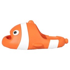 SUPERCOMET 全家適用 柔軟Q彈 軟墊 尼莫魚 拖鞋, 190, 橘色
