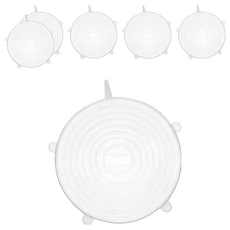 FREIZ 和平 Silicone 圓形硅膠包覆 保存容器/儲物袋 RE-7360, L, 1入, 6個