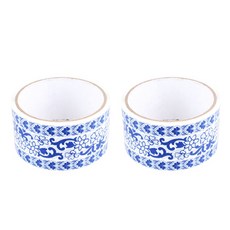 復古室內裝潢DIY裝飾捲筒膠帶 15m, J 藍色(盛開), 2個