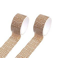 傳統圖樣室內DIY裝飾膠帶卷 15m, 棕色3號, 2個