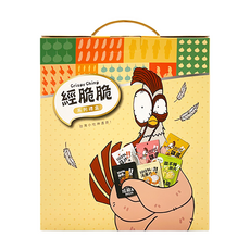 Crispy Ching 經脆脆 總雞版禮盒 酥炸雞皮餅乾10件組, 300g, 1組