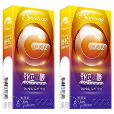 Safeway GOO2 薄膜衛生套 極潤型, 6個, 2盒