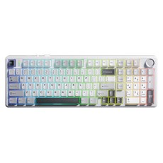 AULA 독거미 풀윤활 3모드 블루투스 기계식 유무선 키보드 성시축, Retro Grey, F99 Pro, 제조사축