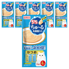 챠오츄르 고양이 짜먹는 간식, 혼합맛(가다랑어/유산균), 56g, 6개
