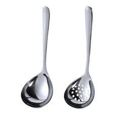 Axis 艾克思 304不鏽鋼加深加大湯網勺, 不鏽鋼色, 2支