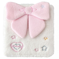 Marbella 偶像6孔小卡蝴蝶結收納冊, 白粉色, 20張