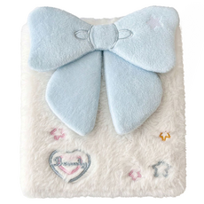 Marbella 偶像6孔小卡蝴蝶結收納冊, 白藍色, 20張