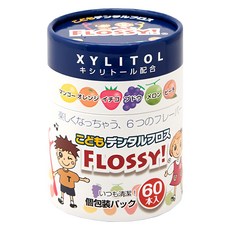 FLOSSY UFC SUPPLY 木醣醇兒童安全牙線棒, 60支, 1罐